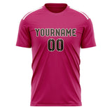 Custom Pink Brown Soccer Jersey