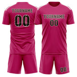 Custom Pink Brown Soccer Set