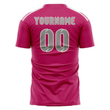 Custom Pink Gray Soccer Jersey