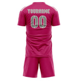 Custom Pink Gray Soccer Set