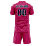 Custom Pink Blue Soccer Set