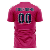 Custom Pink Blue Soccer Jersey