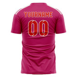 Custom Pink Orange Red Soccer Jersey