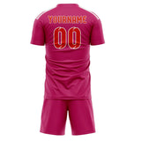 Custom Pink Orange Red Soccer Set