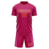 Custom Pink Orange Red Soccer Set