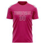 Custom Pink Pink Soccer Jersey