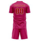 Custom Pink Red Soccer Set