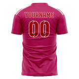 Custom Pink Red Soccer Jersey