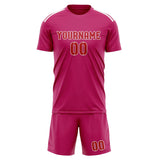 Custom Pink Red Soccer Set