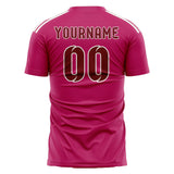 Custom Pink Crimson Red Soccer Jersey