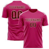 Custom Pink Crimson Red Soccer Jersey