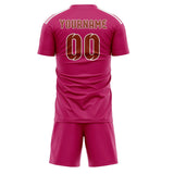Custom Pink Coral Red Soccer Set