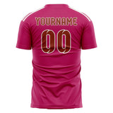 Custom Pink Coral Red Soccer Jersey