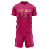 Custom Pink Coral Red Soccer Set