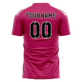Custom Pink Black Soccer Jersey