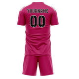Custom Pink Black Soccer Set