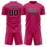 Custom Pink Black Soccer Set
