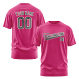 Custom Pink Dark Grey T-Shirt