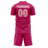Custom Pink Light Pink Soccer Set