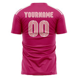 Custom Pink Light Pink Soccer Jersey