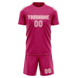 Custom Pink Light Pink Soccer Set