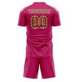 Custom Pink Khaki Soccer Set