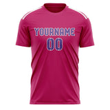 Custom Pink Light Purple Soccer Jersey