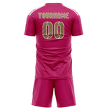 Custom Pink Light Khaki Soccer Set