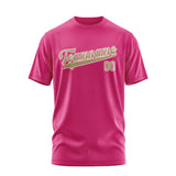 Custom Pink Light Khaki T-Shirt