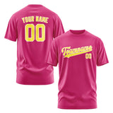 Custom Pink Light Yellow T-Shirt