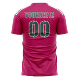 Custom Pink Blue Green Soccer Jersey