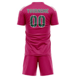 Custom Pink Blue Green Soccer Set