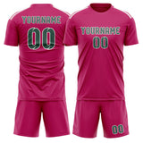Custom Pink Blue Green Soccer Set