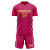 Custom Pink Orange Soccer Set