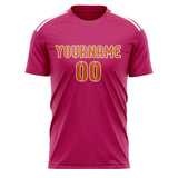 Custom Pink Orange Soccer Jersey