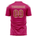 Custom Pink Copper Rose Soccer Jersey