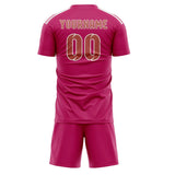 Custom Pink Copper Rose Soccer Set