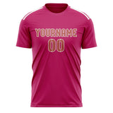 Custom Pink Copper Rose Soccer Jersey