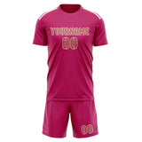 Custom Pink Copper Rose Soccer Set