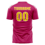 Custom Pink Gold Soccer Jersey