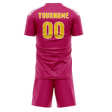 Custom Pink Gold Soccer Set