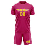 Custom Pink Gold Soccer Set