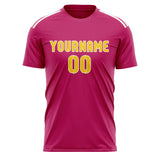 Custom Pink Gold Soccer Jersey
