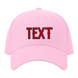 Custom Light Pink Crimson Red Hat