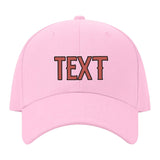 Custom Light Pink Emerald Green Hat