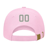 Custom Light Pink Light Green Hat 13B21804