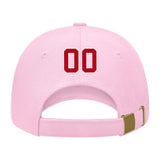 Custom Light Pink Crimson Red Hat 13B21814