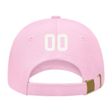 Custom Light Pink Pale Ice Blue Hat 13B21818