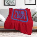 Custom Red Sky Blue Blanket