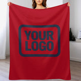 Custom Red Navy Blue Blanket